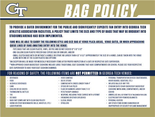 Bag Policy 1 Bag Policy 1